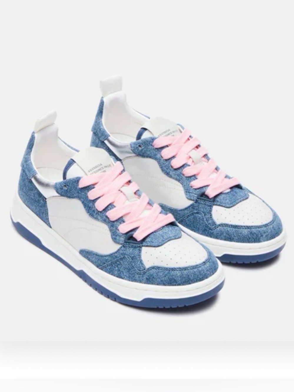 Women’s Steve Madden Everlie Sneakers Denim Flatform Lace Up Casual Shoes Sz 8